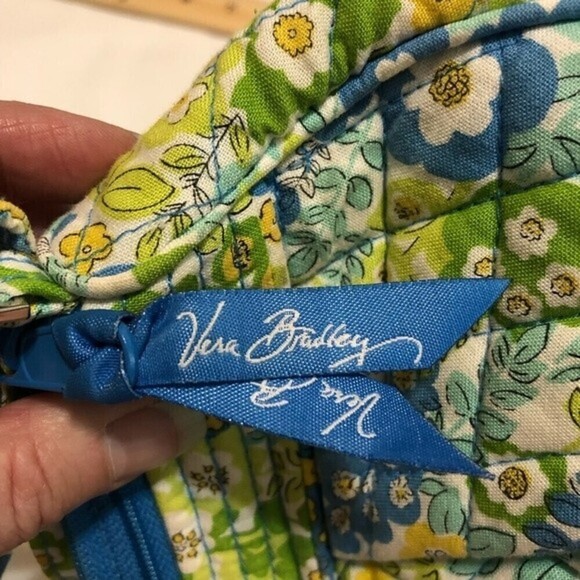 Vera Bradley English Meadow Small Y2K Bag Baguette Shoulder Crossbody Green Blue - Picture 2 of 10